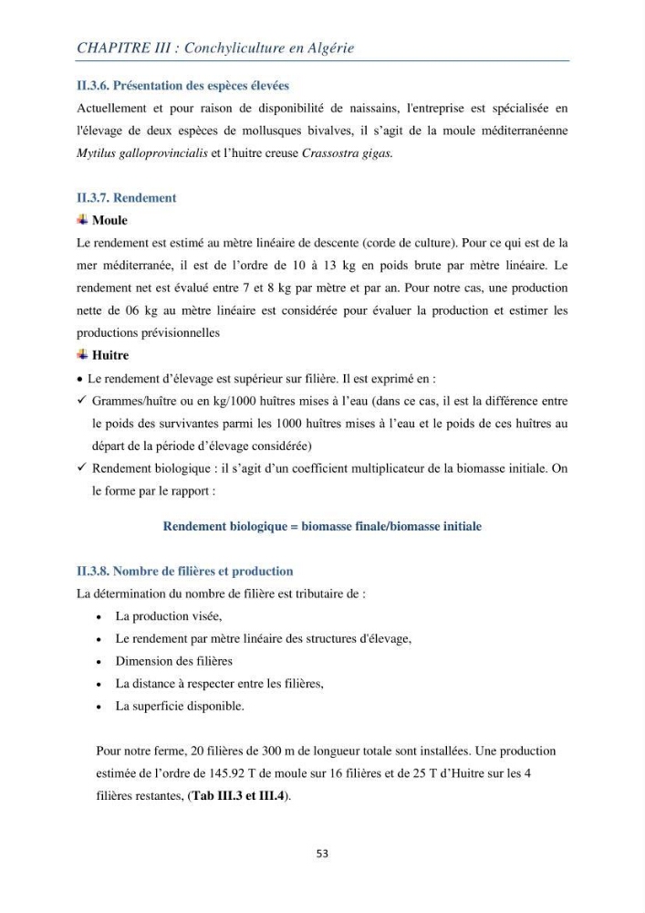 La conchyliculture Production et Elevage