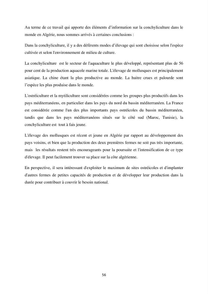 La conchyliculture Production et Elevage