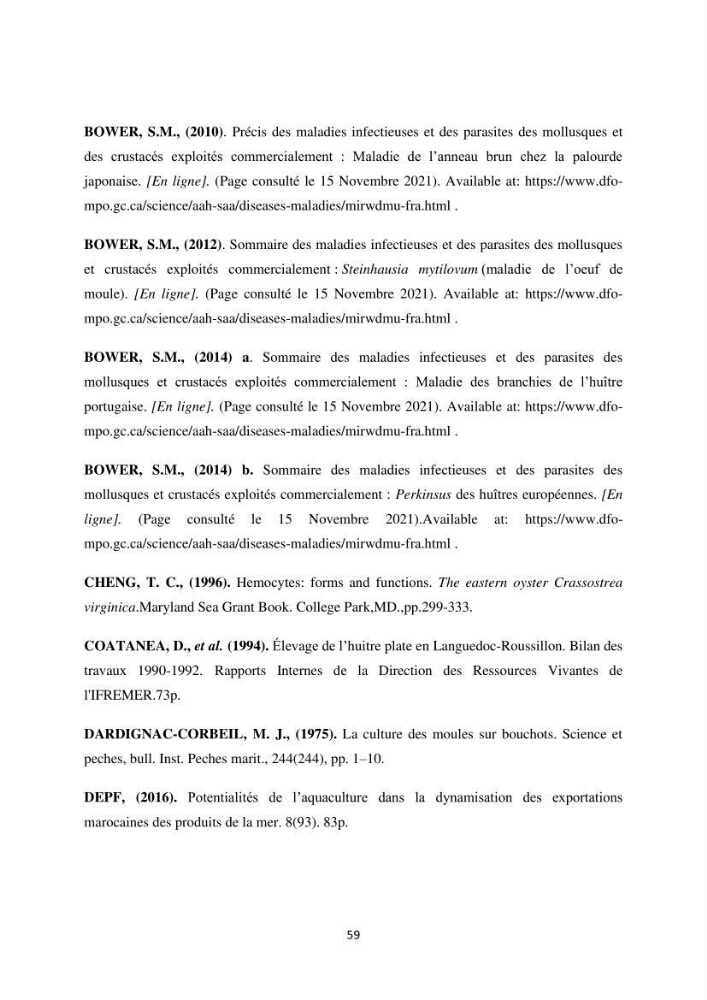 La conchyliculture Production et Elevage