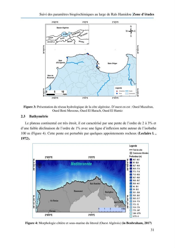 Suivi des paramètres biogéochimiques au large de Rais Hamidou entre Avril et juillet 2019