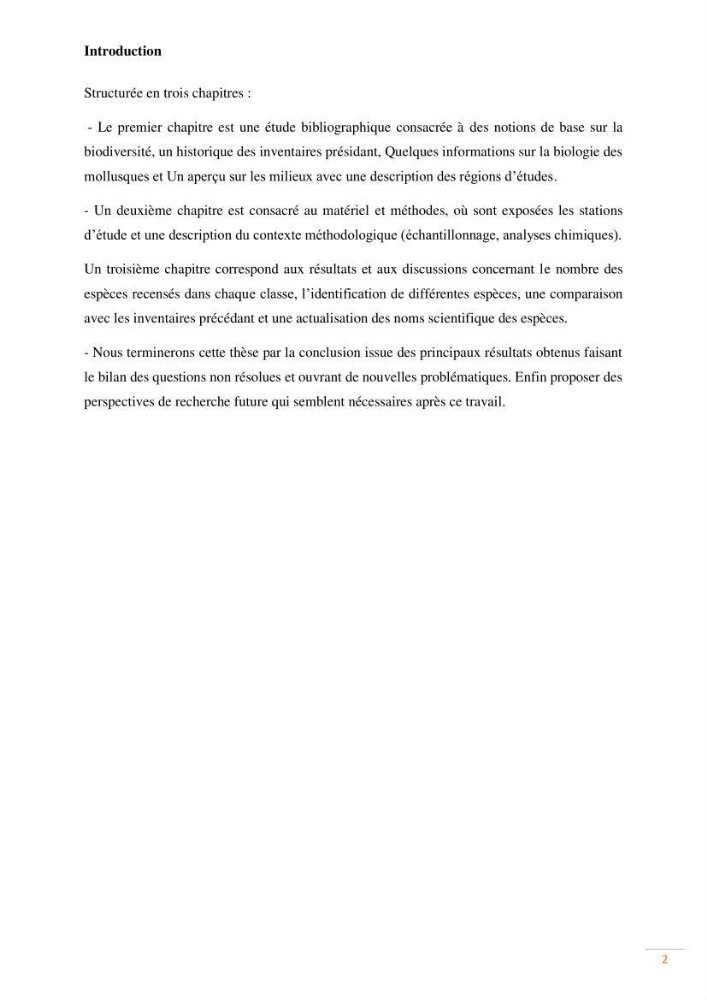 Contribution au recensement des mollusques de la région centre (Alger et Tipaza)