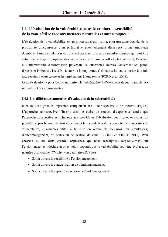 Calcul de l\'indice de vulnérabilité côtière de la baie d\'El Djamila