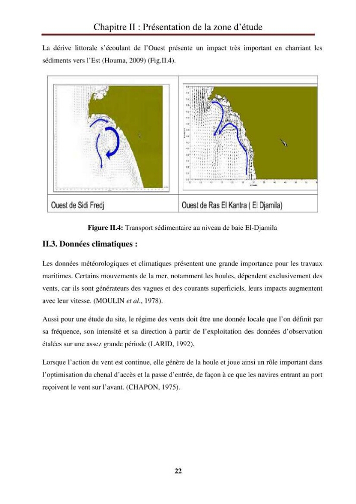 Calcul de l\'indice de vulnérabilité côtière de la baie d\'El Djamila