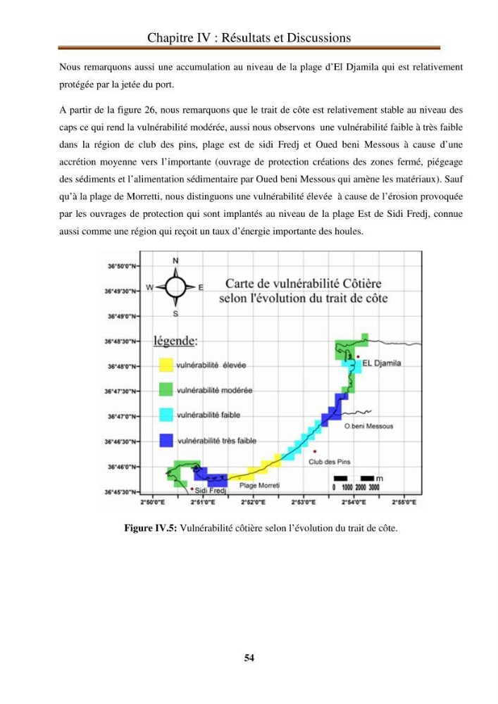Calcul de l\'indice de vulnérabilité côtière de la baie d\'El Djamila
