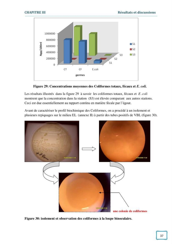 Contribution à l\'étude des paramètres physcio-chimiques et bactériologiques des eaux du port d\'Alger
