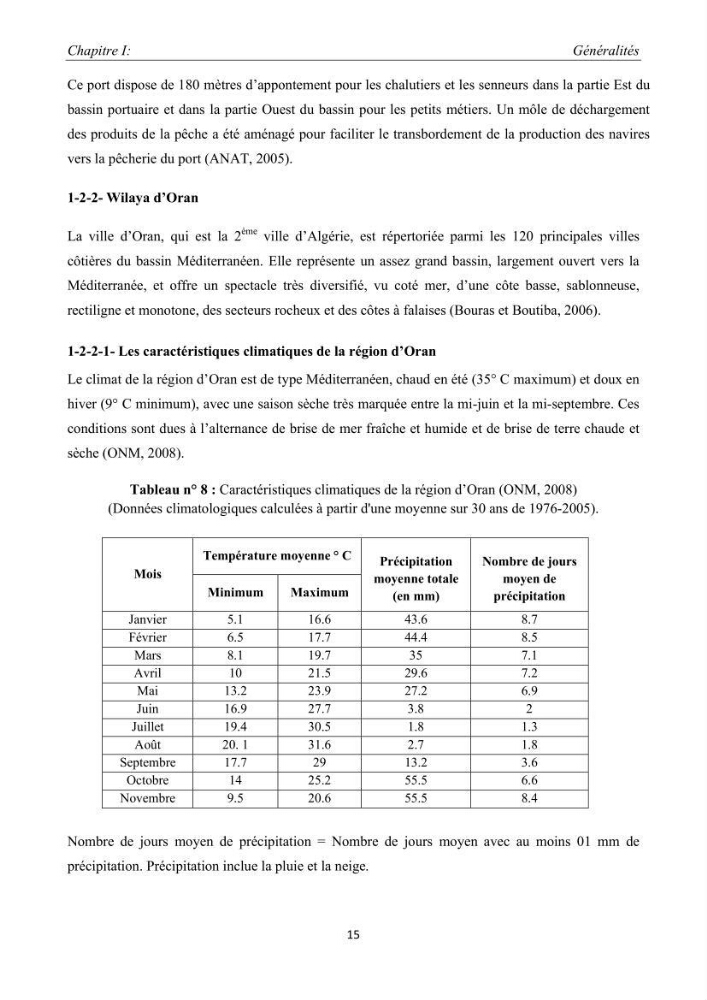 Caractérisation de l\'aquaculture marine au niveau de la côte ouest Algérienne: état actuel et perspectives de développement