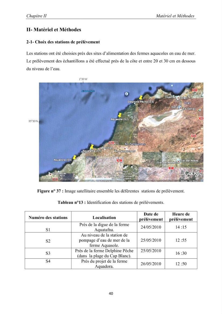Caractérisation de l\'aquaculture marine au niveau de la côte ouest Algérienne: état actuel et perspectives de développement