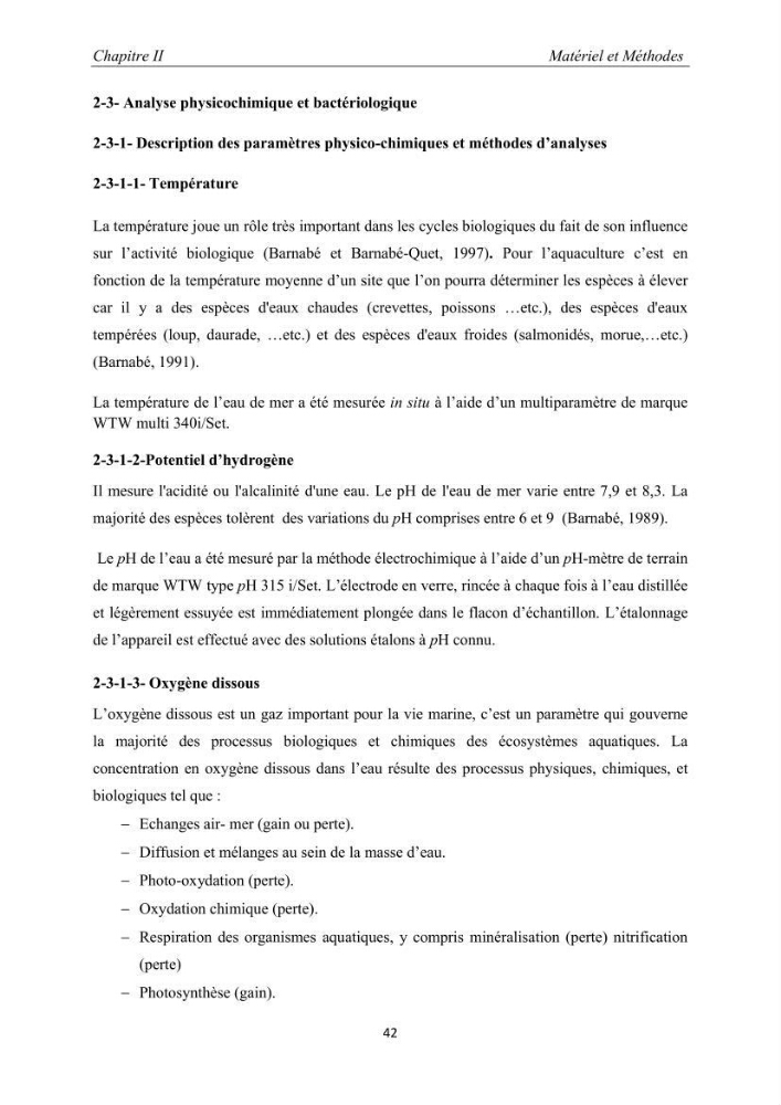 Caractérisation de l\'aquaculture marine au niveau de la côte ouest Algérienne: état actuel et perspectives de développement