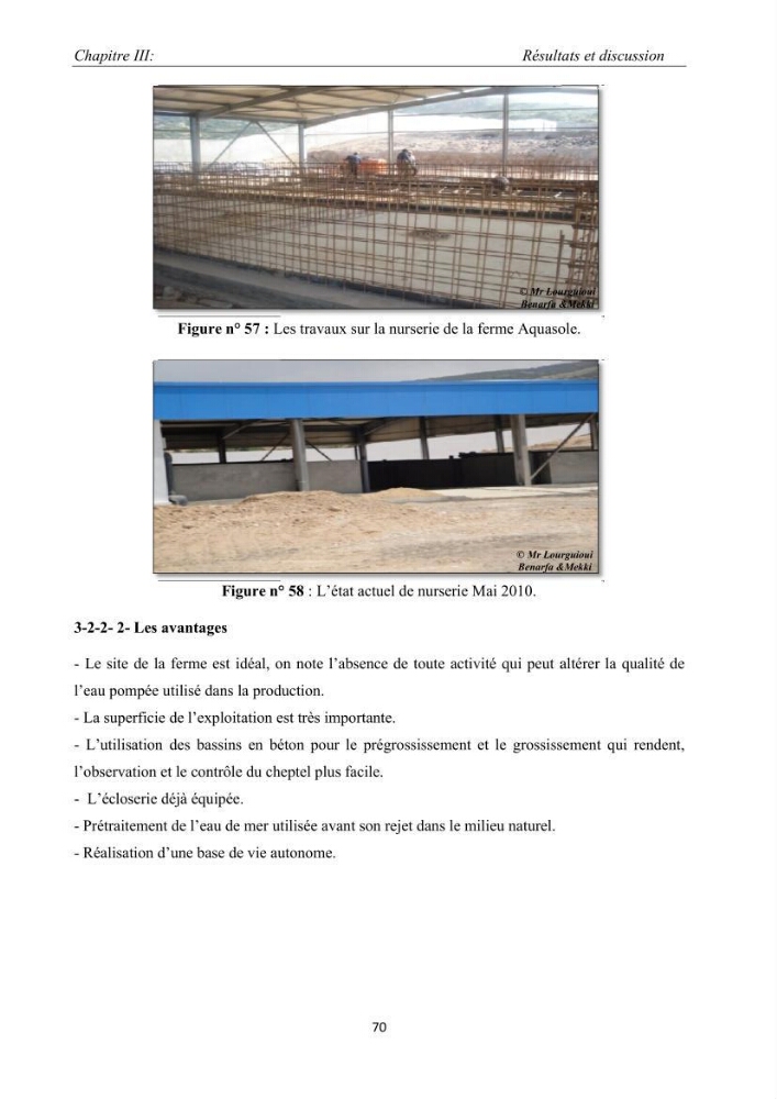 Caractérisation de l\'aquaculture marine au niveau de la côte ouest Algérienne: état actuel et perspectives de développement