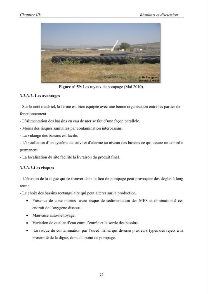 Caractérisation de l\'aquaculture marine au niveau de la côte ouest Algérienne: état actuel et perspectives de développement