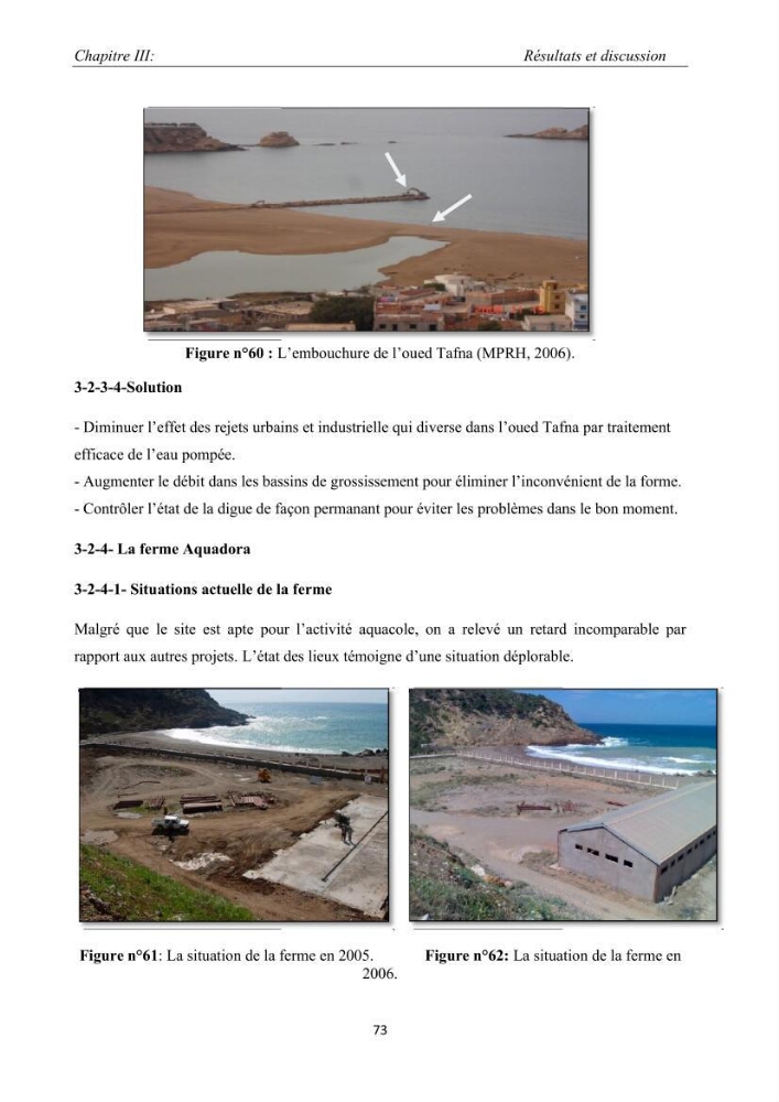 Caractérisation de l\'aquaculture marine au niveau de la côte ouest Algérienne: état actuel et perspectives de développement