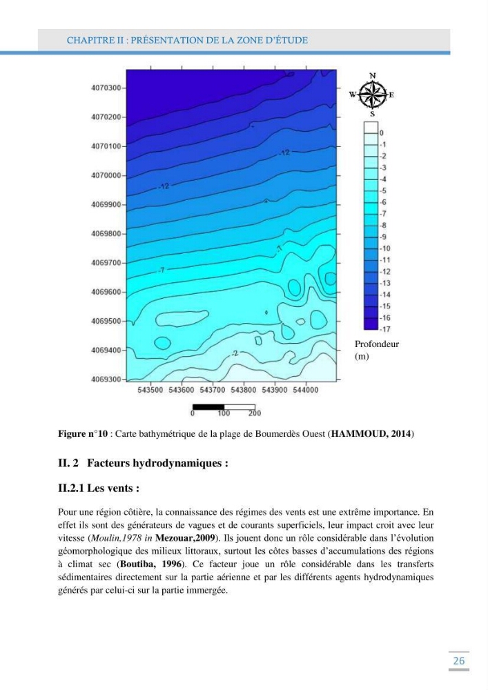 Analyse statistique de l\'evolution morphodynamique des plages ( plage de boumerdès Ouest)