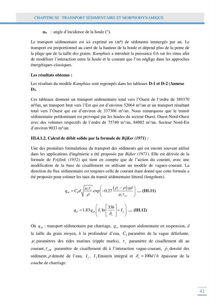 Analyse statistique de l\'evolution morphodynamique des plages ( plage de boumerdès Ouest)