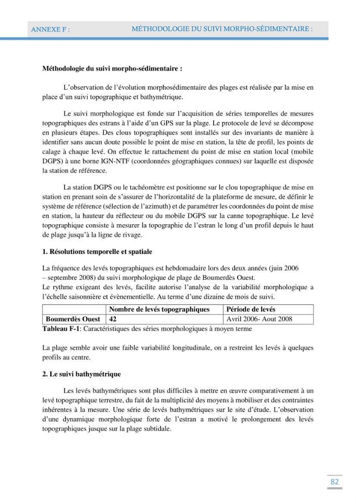 Analyse statistique de l\'evolution morphodynamique des plages ( plage de boumerdès Ouest)
