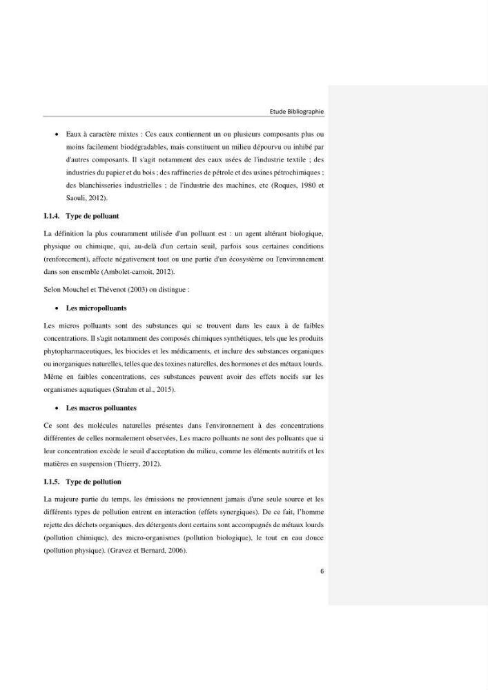 Dépollution d’une eau contaminée par les ions chrome à partir de charbon actif en grains