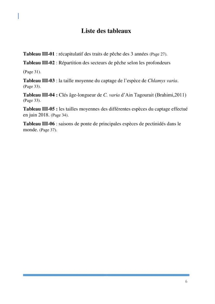 Etude de l’écologie et des Potentialités Aquacoles d’un Mollusque Bivalve Chlamys varia (Linnaeus, 1758) dans la baie de Bou Ismail