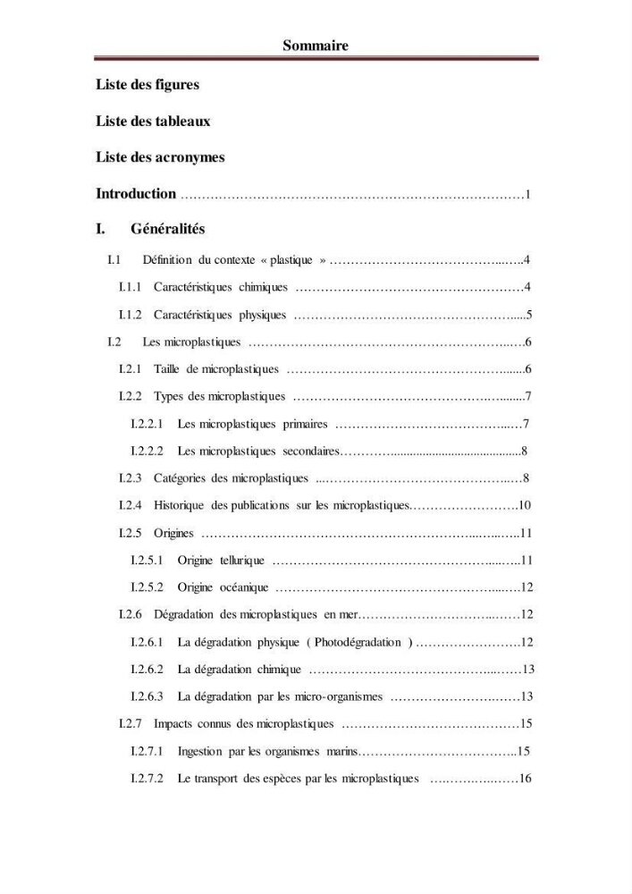 Evaluation quantitative des microplastiques dans la baie de Bou-Ismail