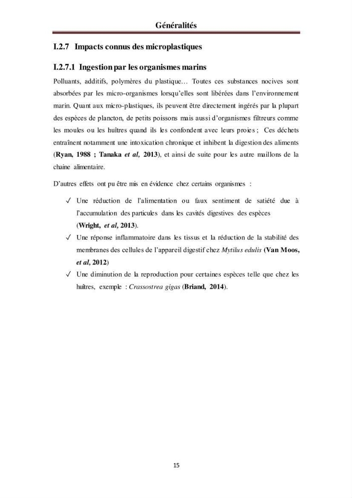 Evaluation quantitative des microplastiques dans la baie de Bou-Ismail