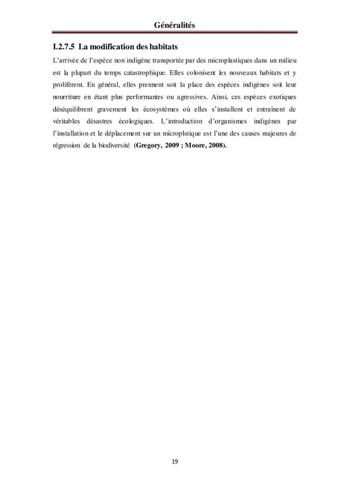 Evaluation quantitative des microplastiques dans la baie de Bou-Ismail