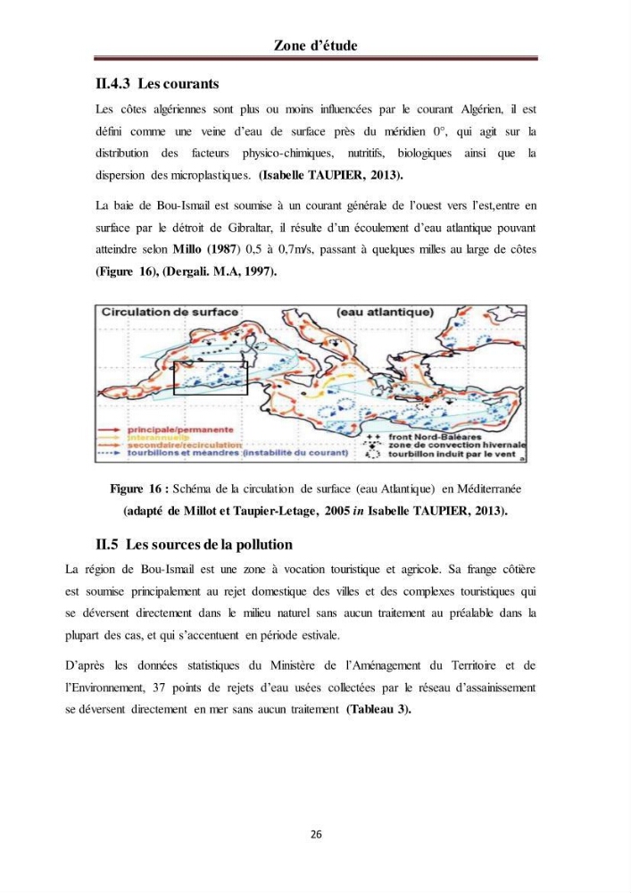 Evaluation quantitative des microplastiques dans la baie de Bou-Ismail