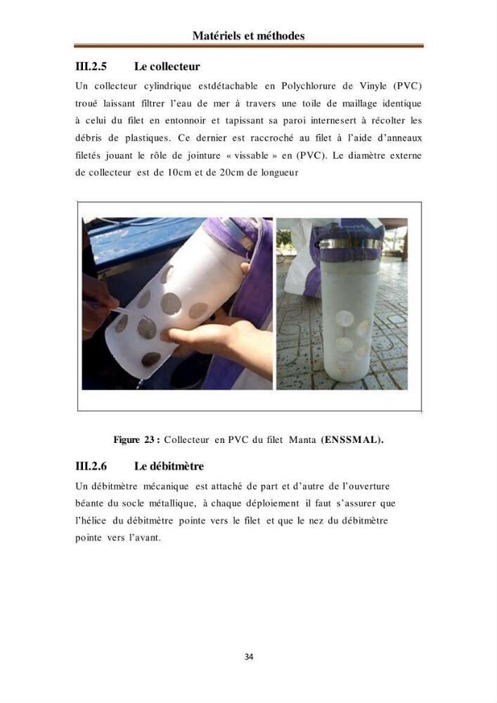 Evaluation quantitative des microplastiques dans la baie de Bou-Ismail