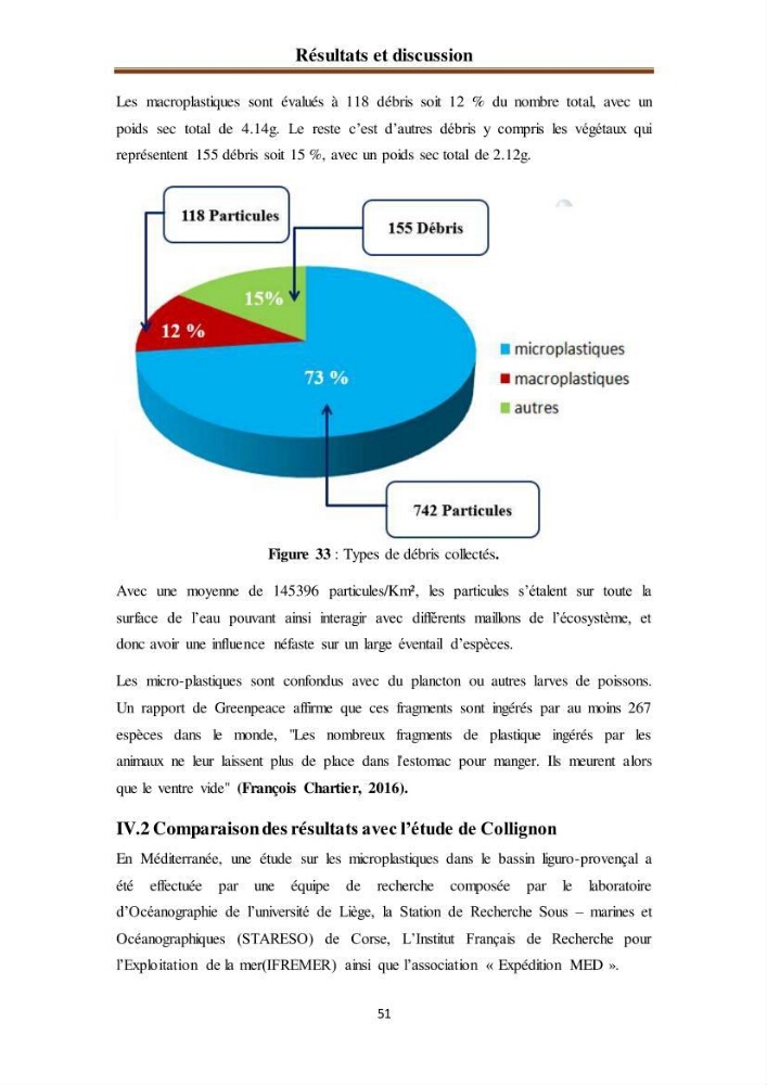 Evaluation quantitative des microplastiques dans la baie de Bou-Ismail