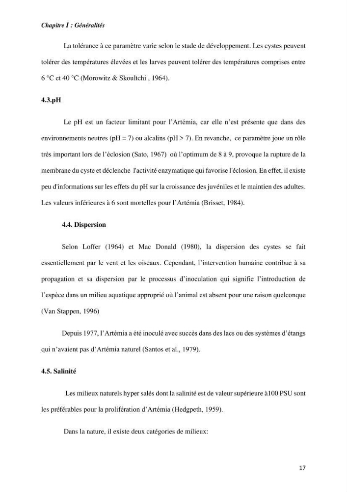Culture des proies vivantes valorisation d\'une souche d\'artémia