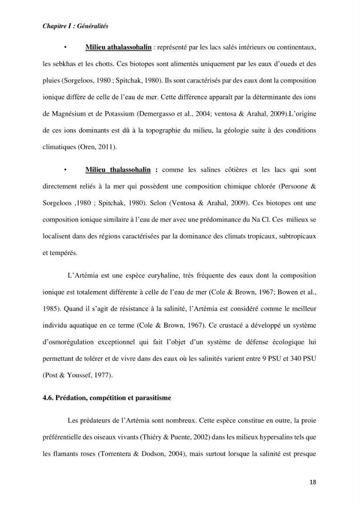 Culture des proies vivantes valorisation d\'une souche d\'artémia