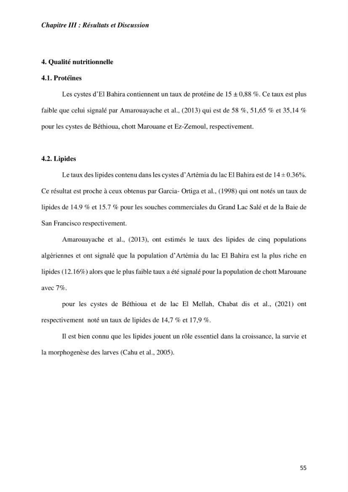 Culture des proies vivantes valorisation d\'une souche d\'artémia