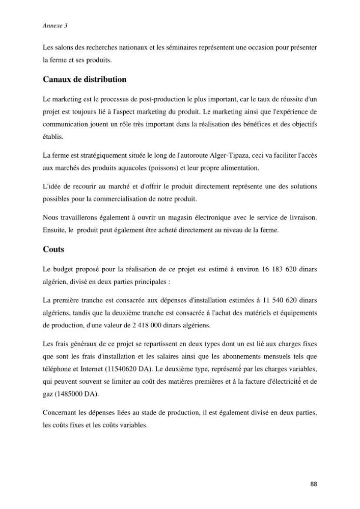 Culture des proies vivantes valorisation d\'une souche d\'artémia