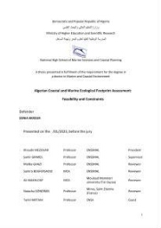 Algerian coastal and marine ecological footprint assessment: feasibility and constraints