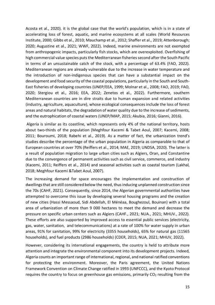 Algerian coastal and marine ecological footprint assessment: feasibility and constraints