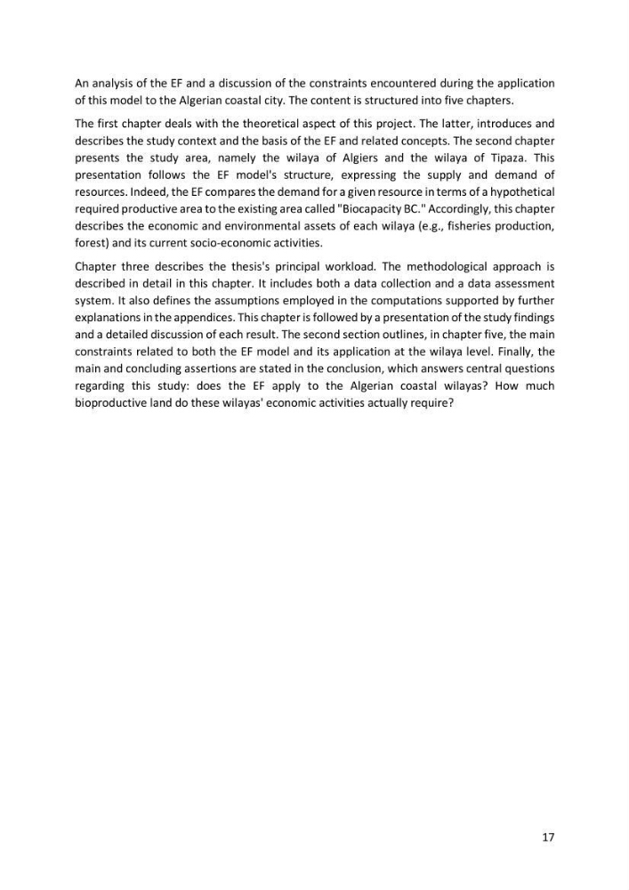 Algerian coastal and marine ecological footprint assessment: feasibility and constraints