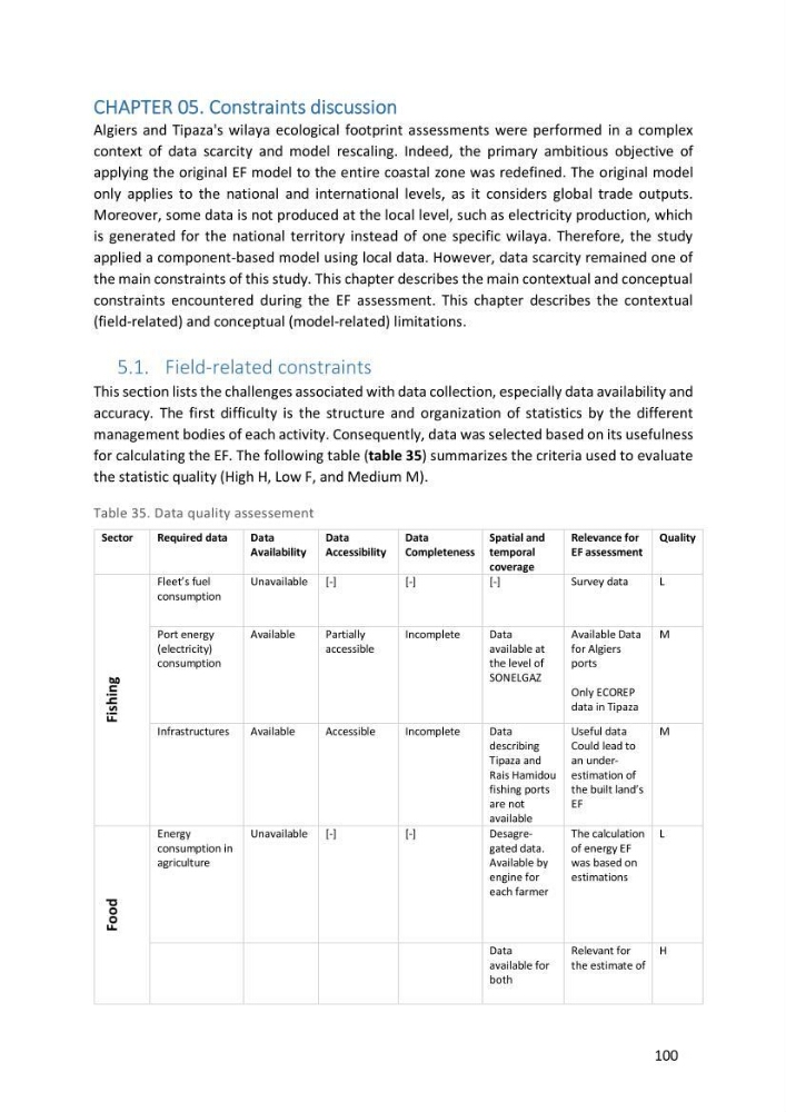 Algerian coastal and marine ecological footprint assessment: feasibility and constraints