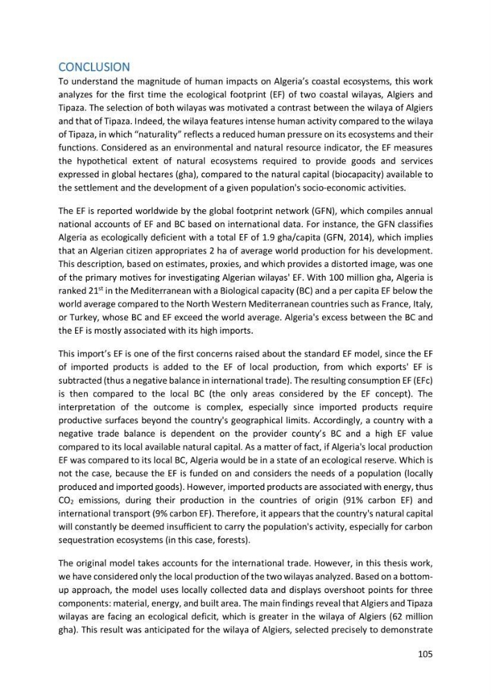Algerian coastal and marine ecological footprint assessment: feasibility and constraints