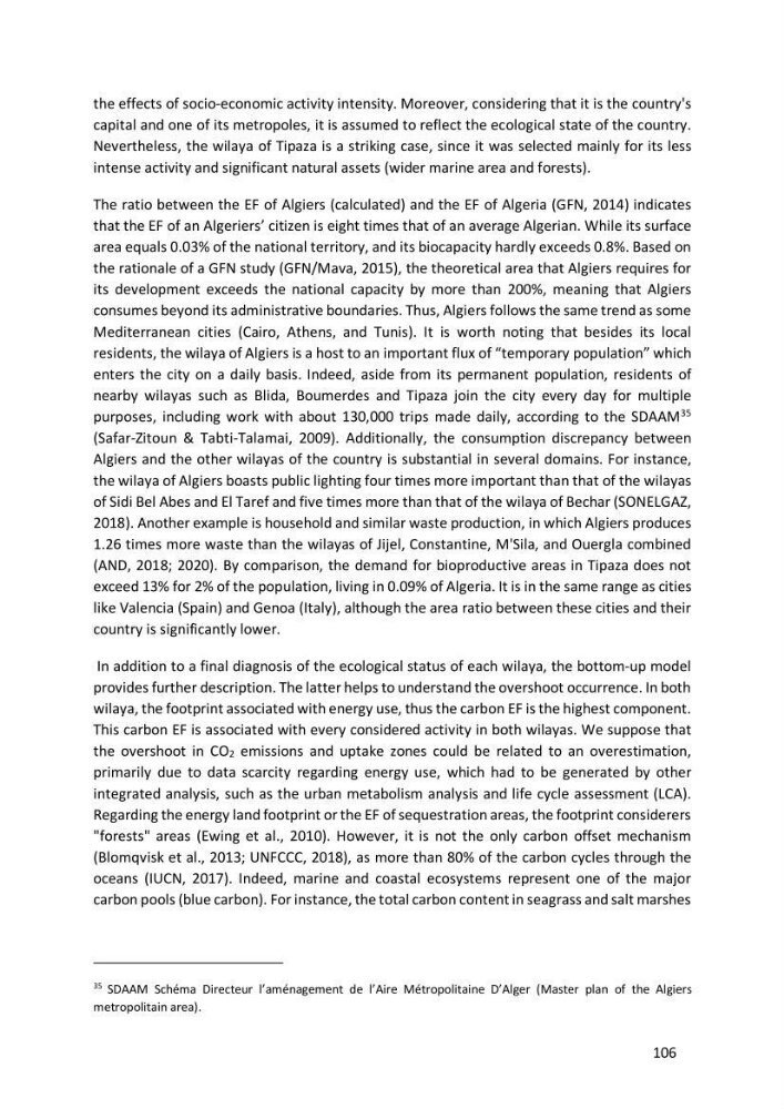 Algerian coastal and marine ecological footprint assessment: feasibility and constraints