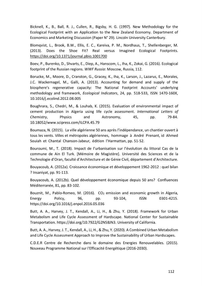 Algerian coastal and marine ecological footprint assessment: feasibility and constraints