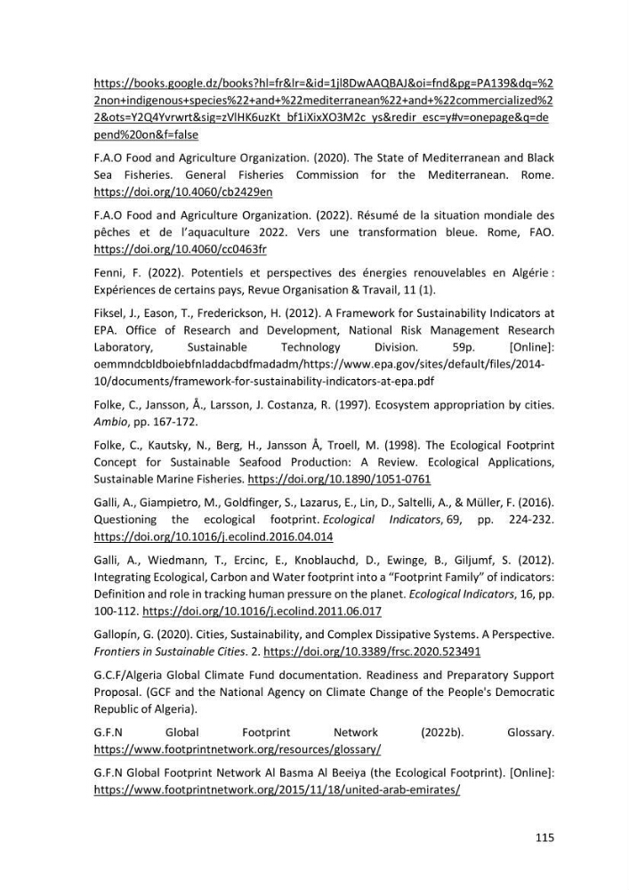 Algerian coastal and marine ecological footprint assessment: feasibility and constraints