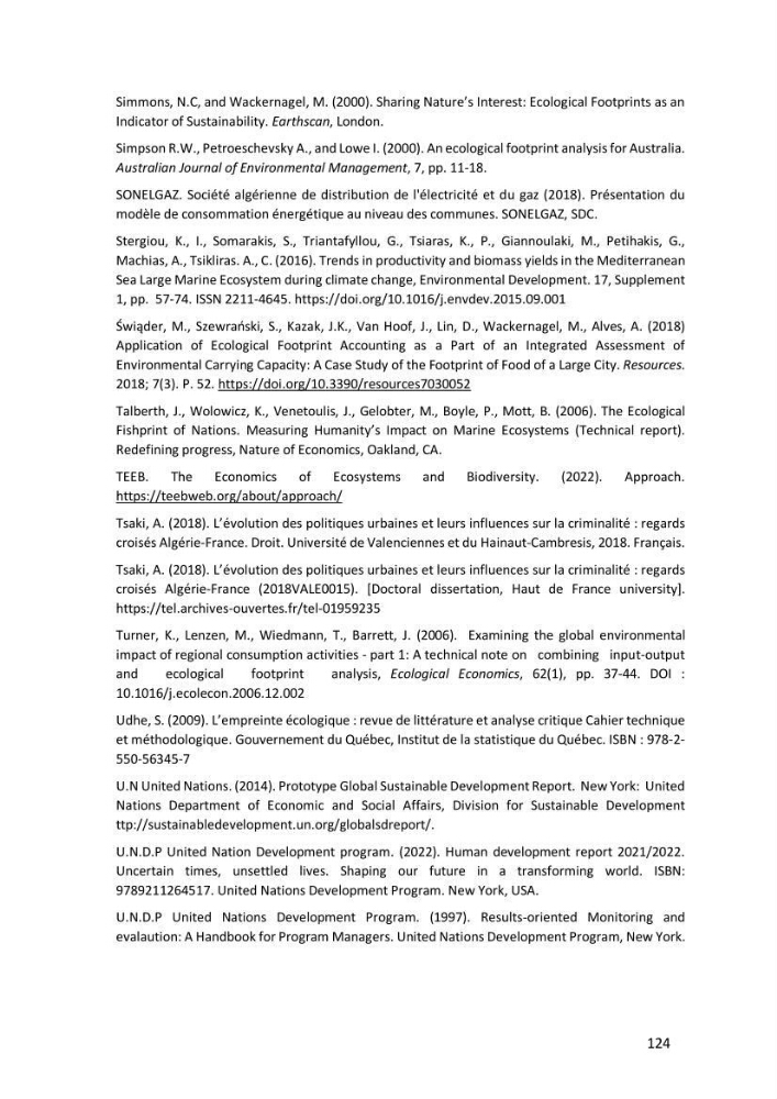 Algerian coastal and marine ecological footprint assessment: feasibility and constraints