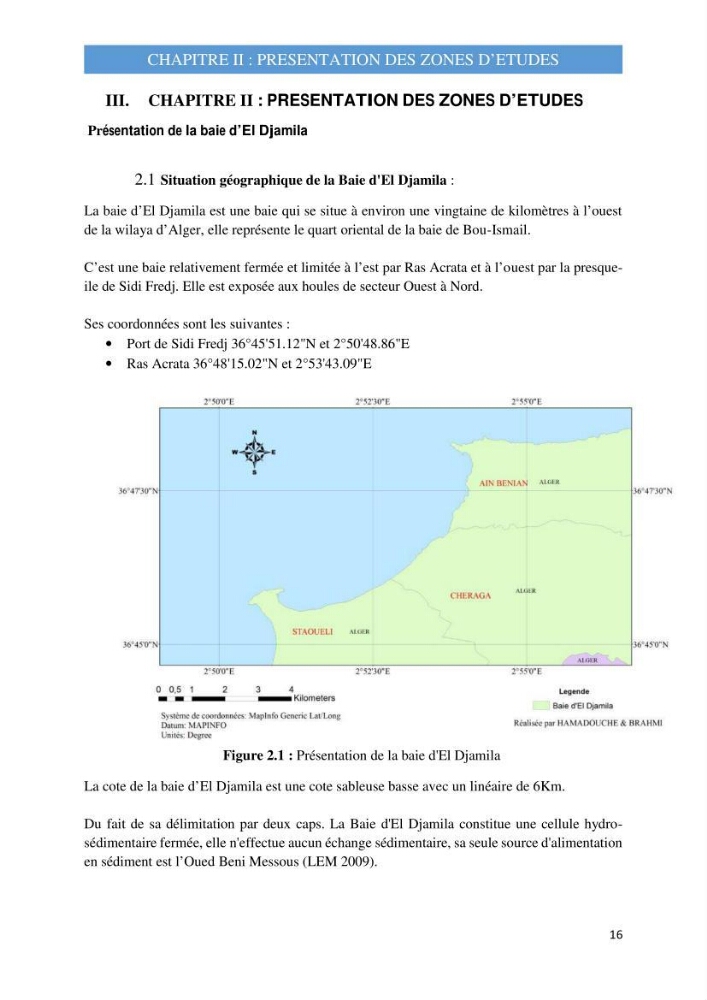 Influence des ouvrages portuaires et de protection sur l\'équilibre du littoral centre Algerien