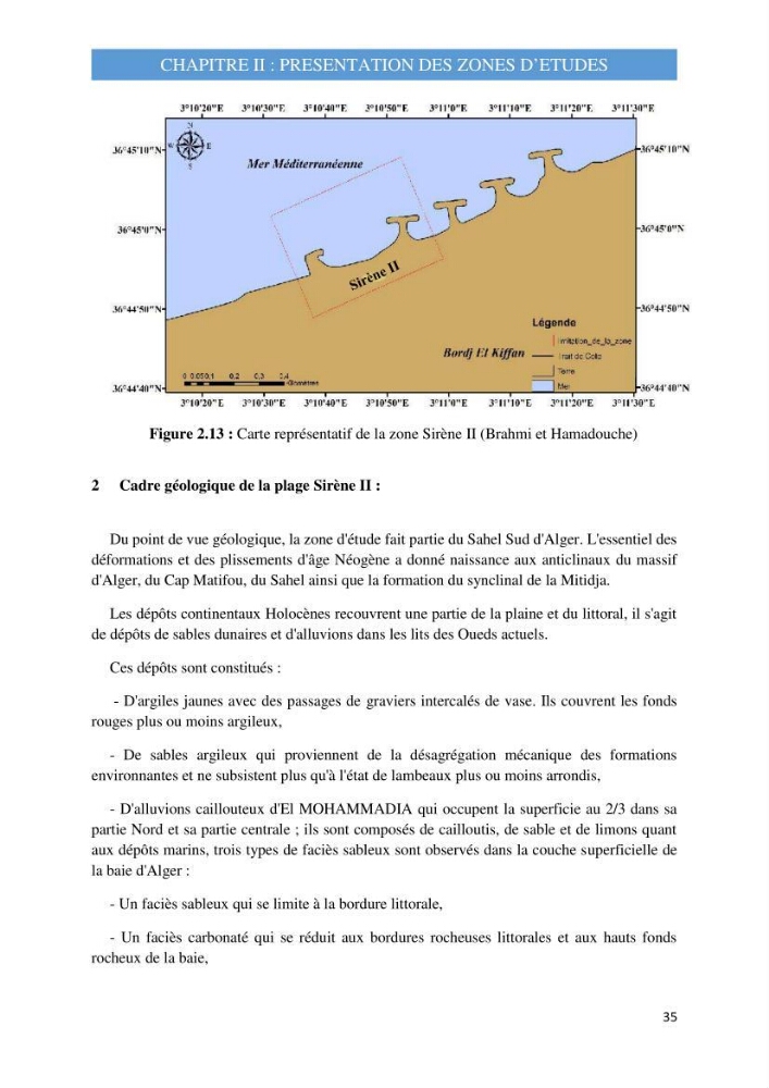 Influence des ouvrages portuaires et de protection sur l\'équilibre du littoral centre Algerien