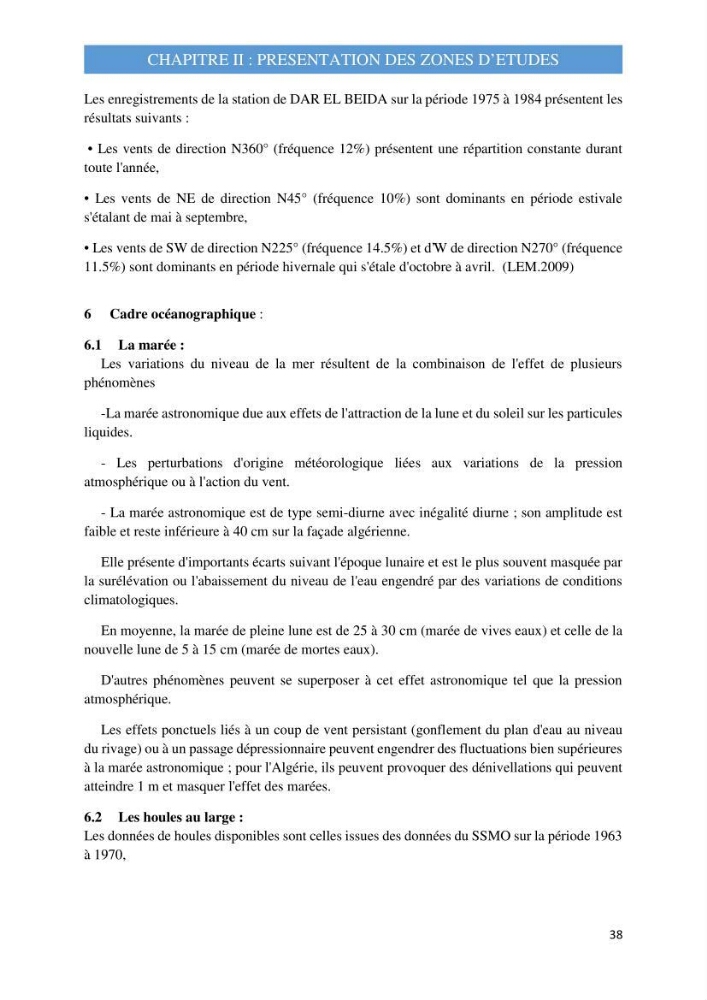 Influence des ouvrages portuaires et de protection sur l\'équilibre du littoral centre Algerien