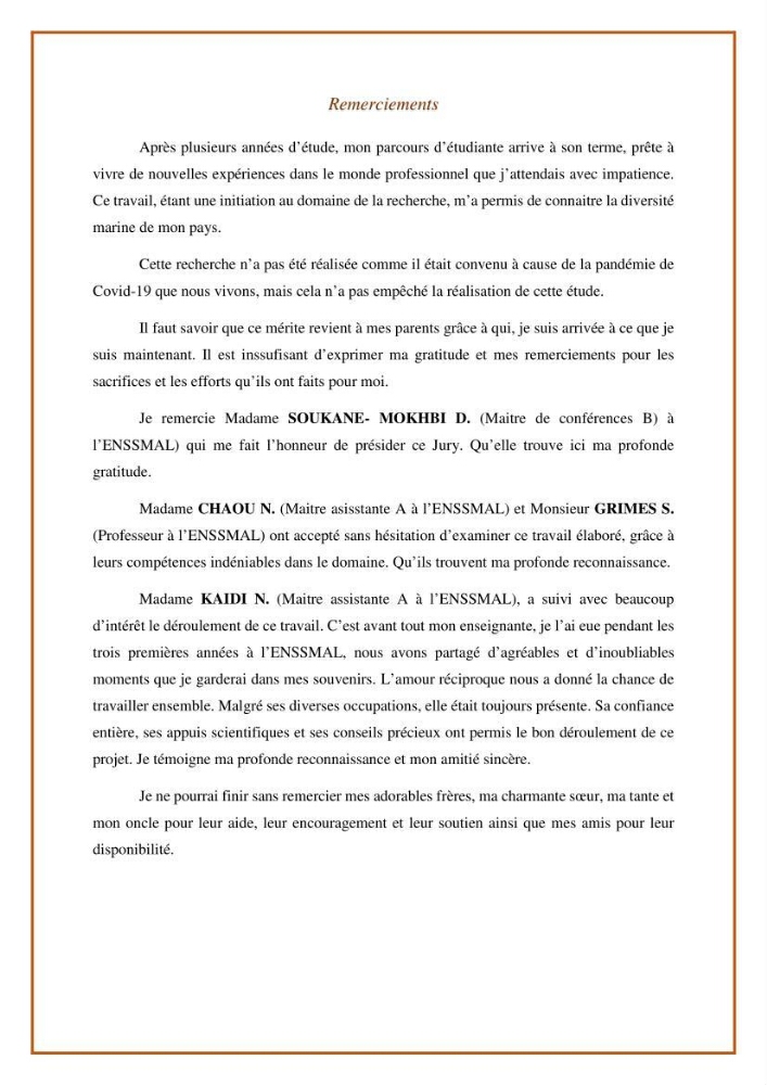Mise en évidence de la faune marine d’intérêt biotechnologique de la côte algérienne.: