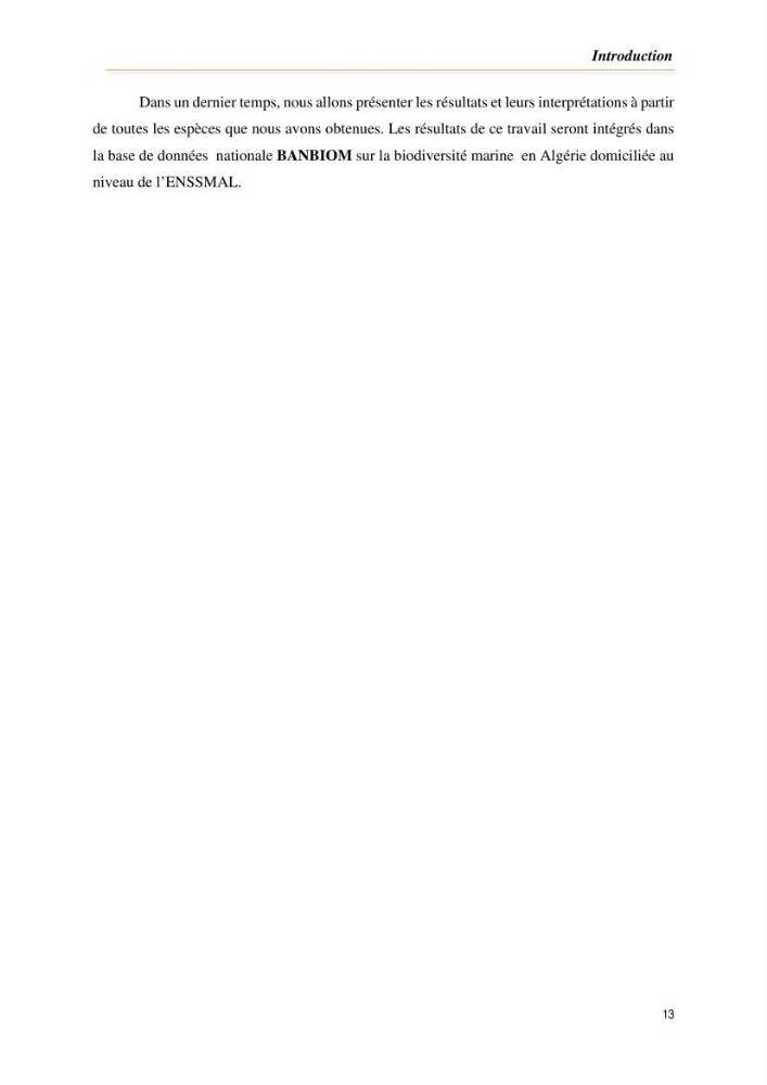 Mise en évidence de la faune marine d’intérêt biotechnologique de la côte algérienne.: