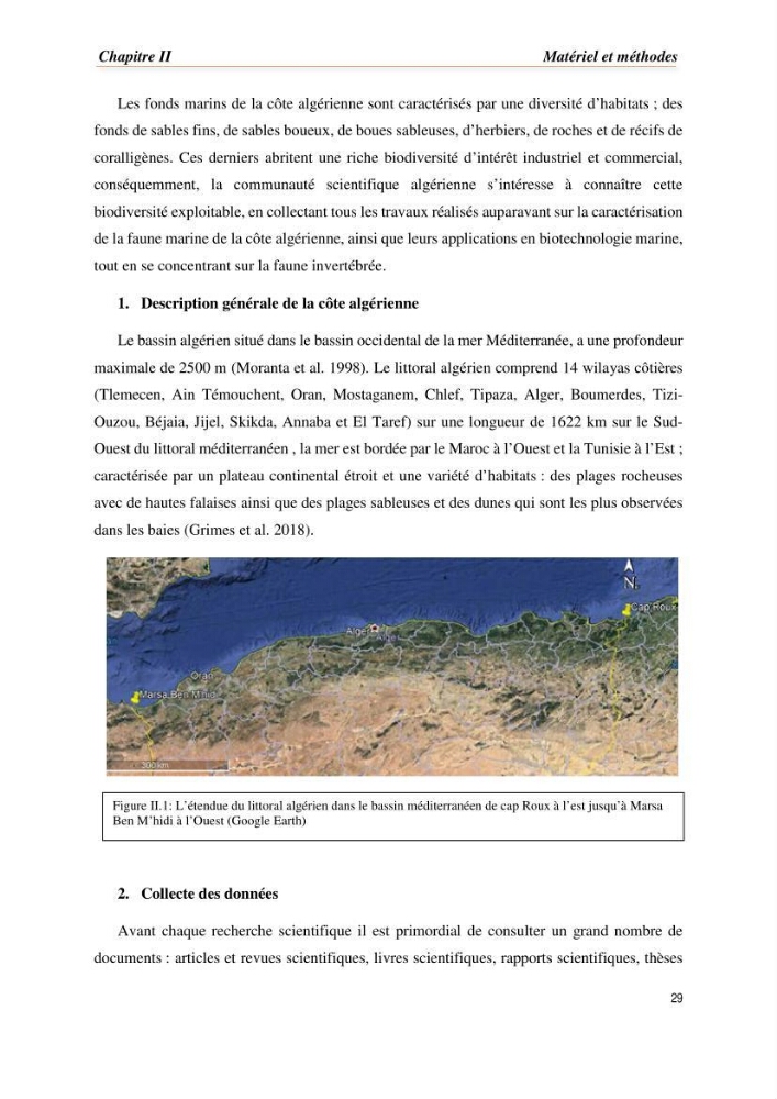 Mise en évidence de la faune marine d’intérêt biotechnologique de la côte algérienne.: