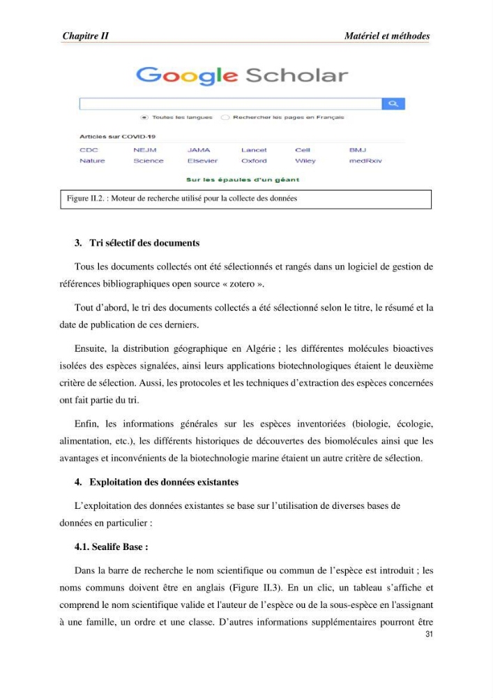 Mise en évidence de la faune marine d’intérêt biotechnologique de la côte algérienne.: