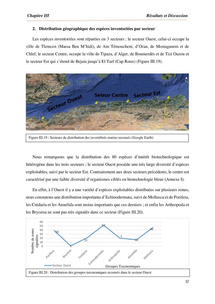 Mise en évidence de la faune marine d’intérêt biotechnologique de la côte algérienne.: