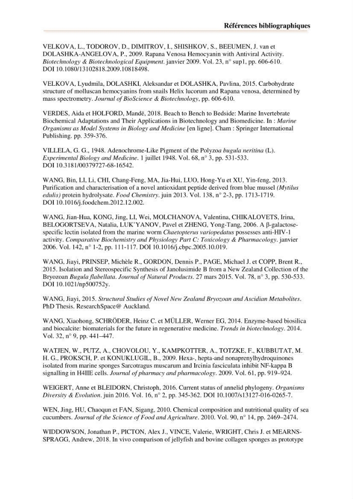 Mise en évidence de la faune marine d’intérêt biotechnologique de la côte algérienne.: