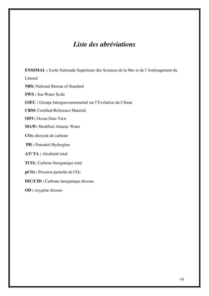 Contribution à l’étude du cycle annuel des flux air-mer en CO2 et l’évaluation de l’état de l’eutrophisation dans la baie de Bou Ismail