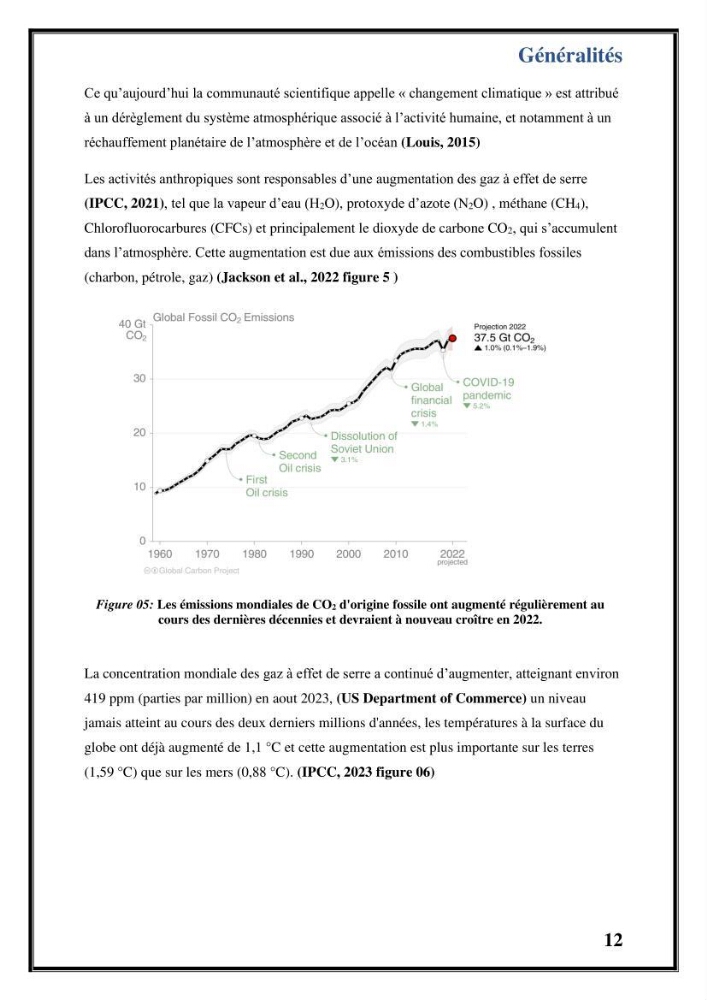 Contribution à l’étude du cycle annuel des flux air-mer en CO2 et l’évaluation de l’état de l’eutrophisation dans la baie de Bou Ismail